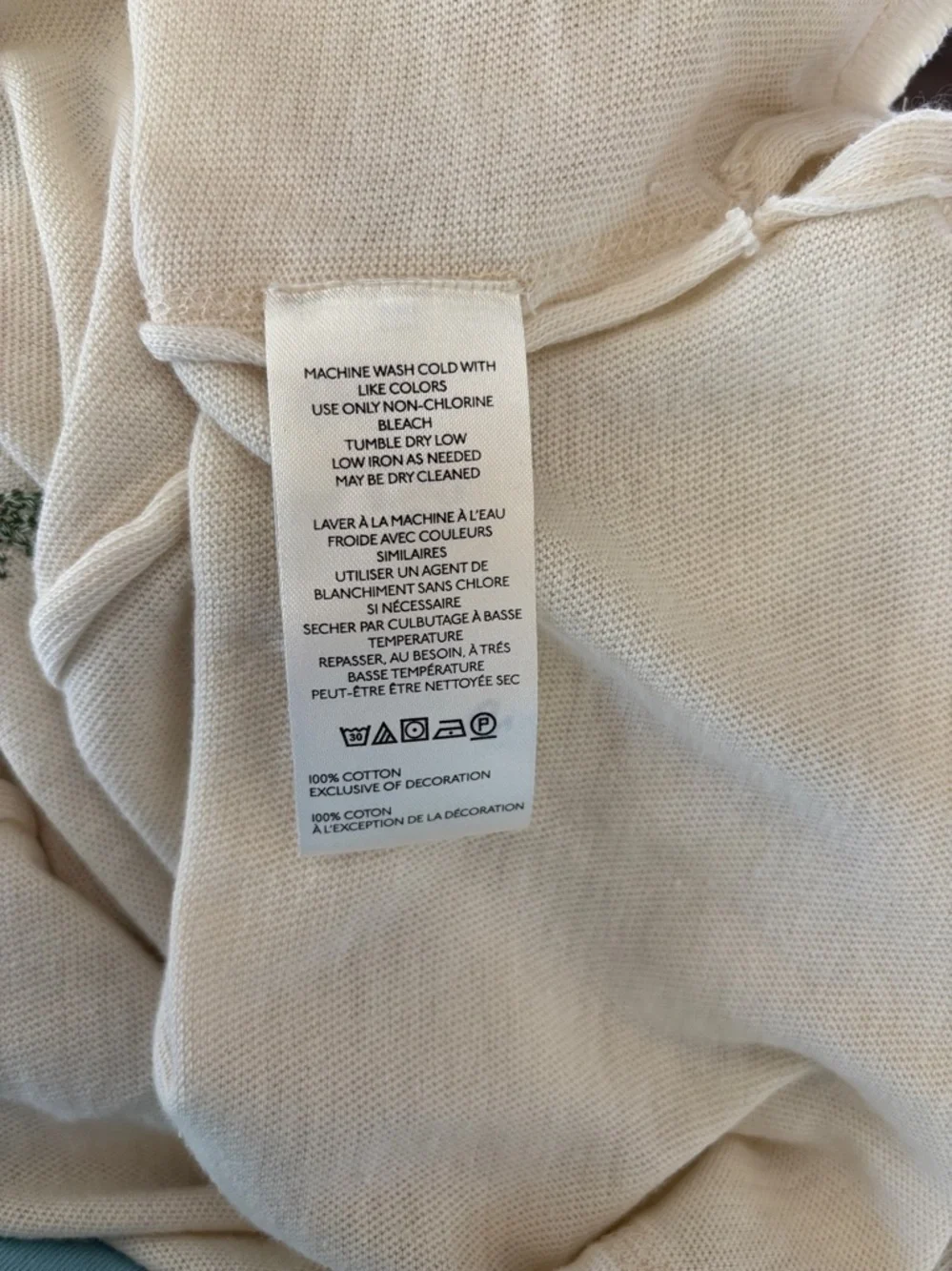 NWT! Free People We The Free Doodle Ivory Embroidered Tee‎ ~ XS